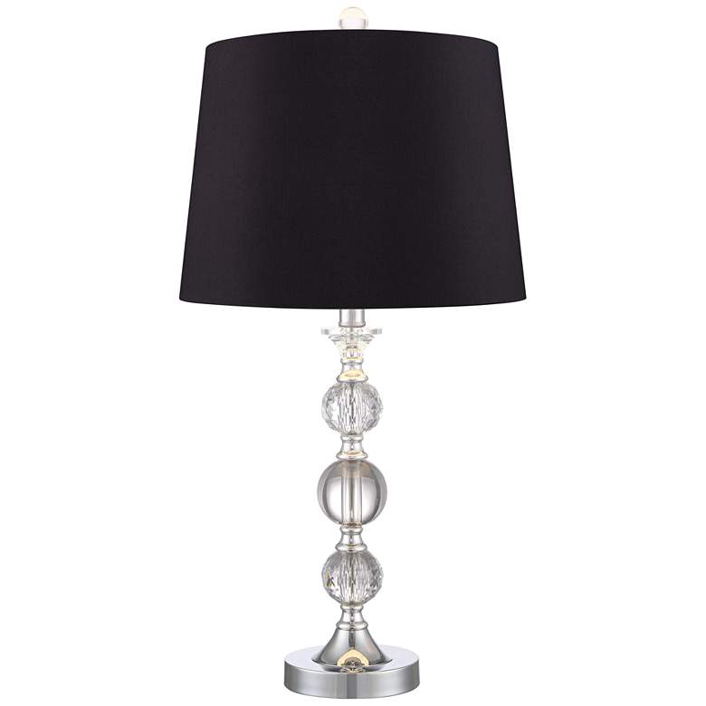 Image 4 360 Lighting Solange 25" Black Shades and Crystal Table Lamps Set of 2 more views