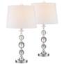 360 Lighting Solange 25" High Crystal Lamps Set of 2 with Dimmers