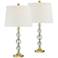 360 Lighting Solange Gold and Stacked Crystal Table Lamps Set of 2