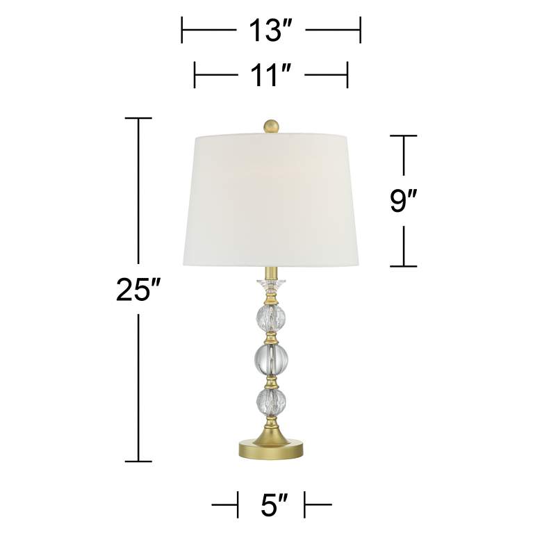 Image 7 360 Lighting Solange Gold and Stacked Crystal Table Lamps Set of 2 more views