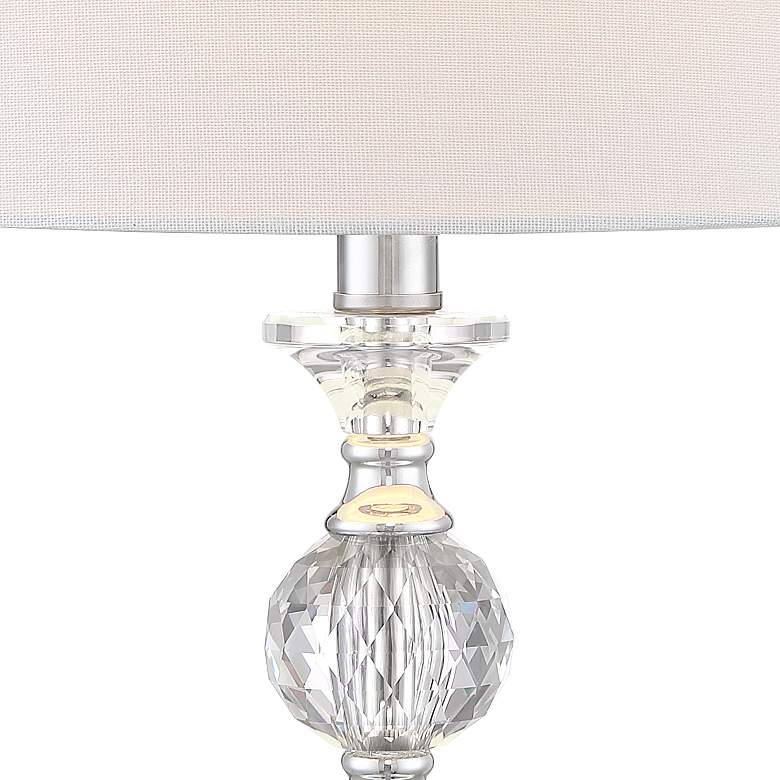 Image 4 360 Lighting Solange Silver and Stacked Crystal Table Lamps Set of 2 more views