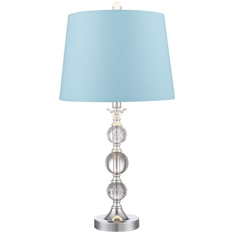 Image 4 360 Lighting Solange Stacked Crystal Blue Shade Table Lamps Set of 2 more views