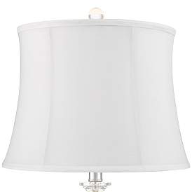 Image2 of 360 Lighting Solange Stacked Crystal White Bell Shade Table Lamps Set of 2 more views