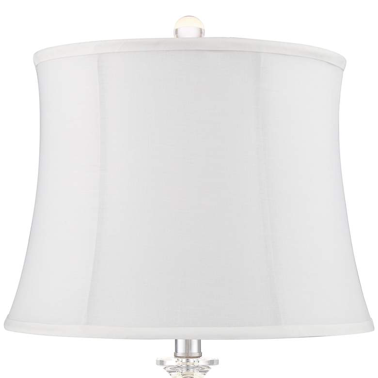 Image 2 360 Lighting Solange Stacked Crystal White Bell Shade Table Lamps Set of 2 more views