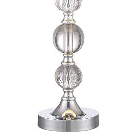 Image3 of 360 Lighting Solange Stacked Crystal White Bell Shade Table Lamps Set of 2 more views