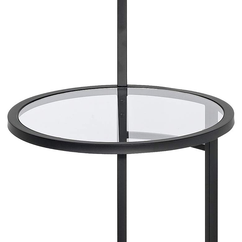 Image 5 360 Lighting Space Saver 62" High Glass Tray Table Floor Lamp more views
