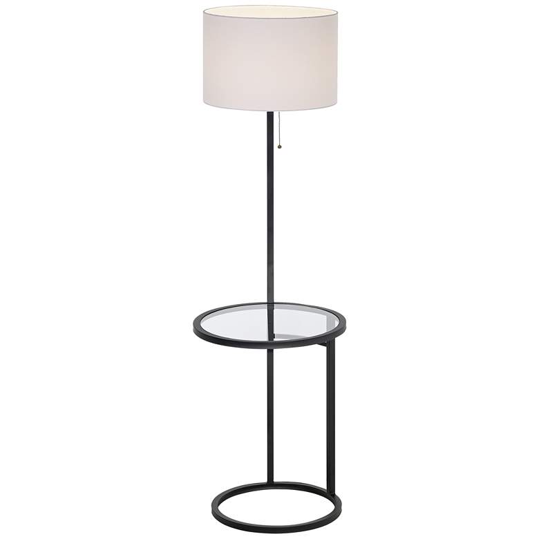 Image 6 360 Lighting Space Saver 62" High Glass Tray Table Floor Lamp more views