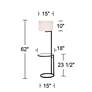 360 Lighting Space Saver 62" High Glass Tray Table Floor Lamp in scene