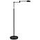 360 Lighting Sparta Adjustable Black Pharmacy Swing Arm LED Floor Lamp