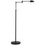 360 Lighting Sparta Adjustable Black Pharmacy Swing Arm LED Floor Lamp