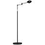 360 Lighting Sparta Adjustable Black Pharmacy Swing Arm LED Floor Lamp