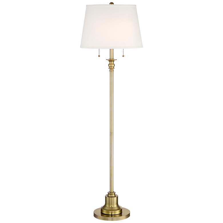 Image 2 360 Lighting Spenser 58" Brushed Antique Brass Traditional Floor Lamp