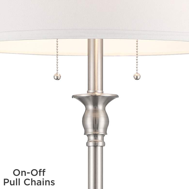 Image 4 360 Lighting Spenser 58" High Brushed Nickel Transitional Floor Lamp more views