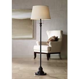 Image1 of 360 Lighting Spenser 58" High Oiled Bronze Traditional Floor Lamp