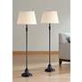 1_360 Lighting Spenser 58" Oiled Bronze Traditional Floor Lamps Set of 2