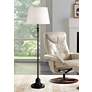 1_360 Lighting Spenser 58" Satin Black Traditional Floor Lamp