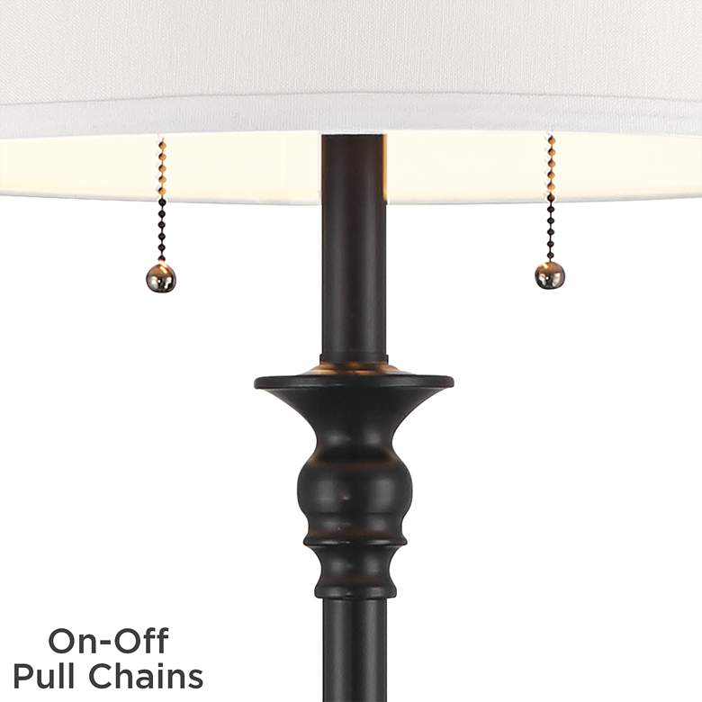 Image 4 360 Lighting Spenser 58" Satin Black Traditional Floor Lamp more views