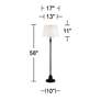7_360 Lighting Spenser 58" Satin Black Traditional Floor Lamp more views