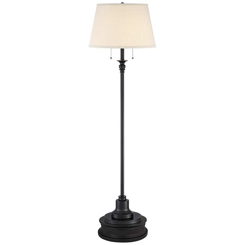 Image 1 360 Lighting Spenser Oiled Bronze Traditional 2-Light Floor Lamp with Riser
