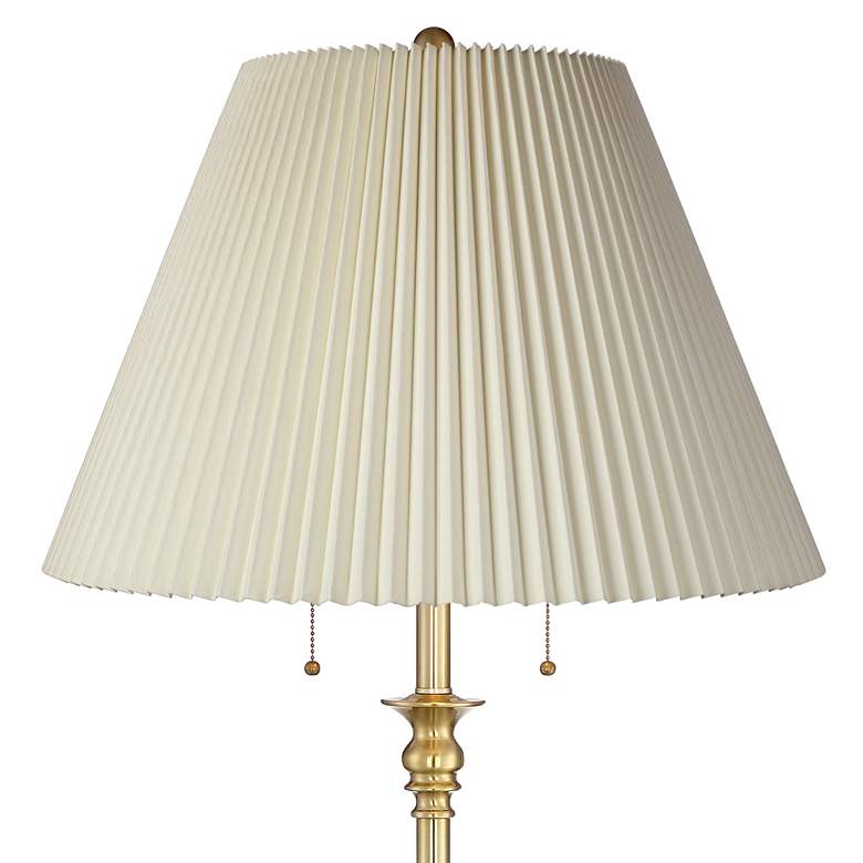 Image 3 360 Lighting Spenser Pleated Shade Brushed Brass Traditional Floor Lamp more views