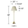 6_360 Lighting Spenser Pleated Shade Brushed Brass Traditional Floor Lamp more views