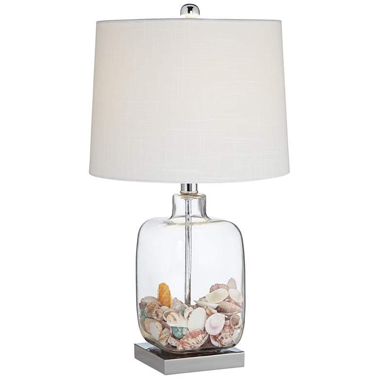 Image 2 360 Lighting Square Glass 21 3/4" Fillable Table Lamp with Dimmer