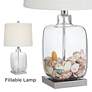 6_360 Lighting Square Glass 21 3/4" Fillable Table Lamp with Dimmer more views