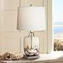 360 Lighting Square Glass with Shells 21 3/4" High Fillable Table Lamp