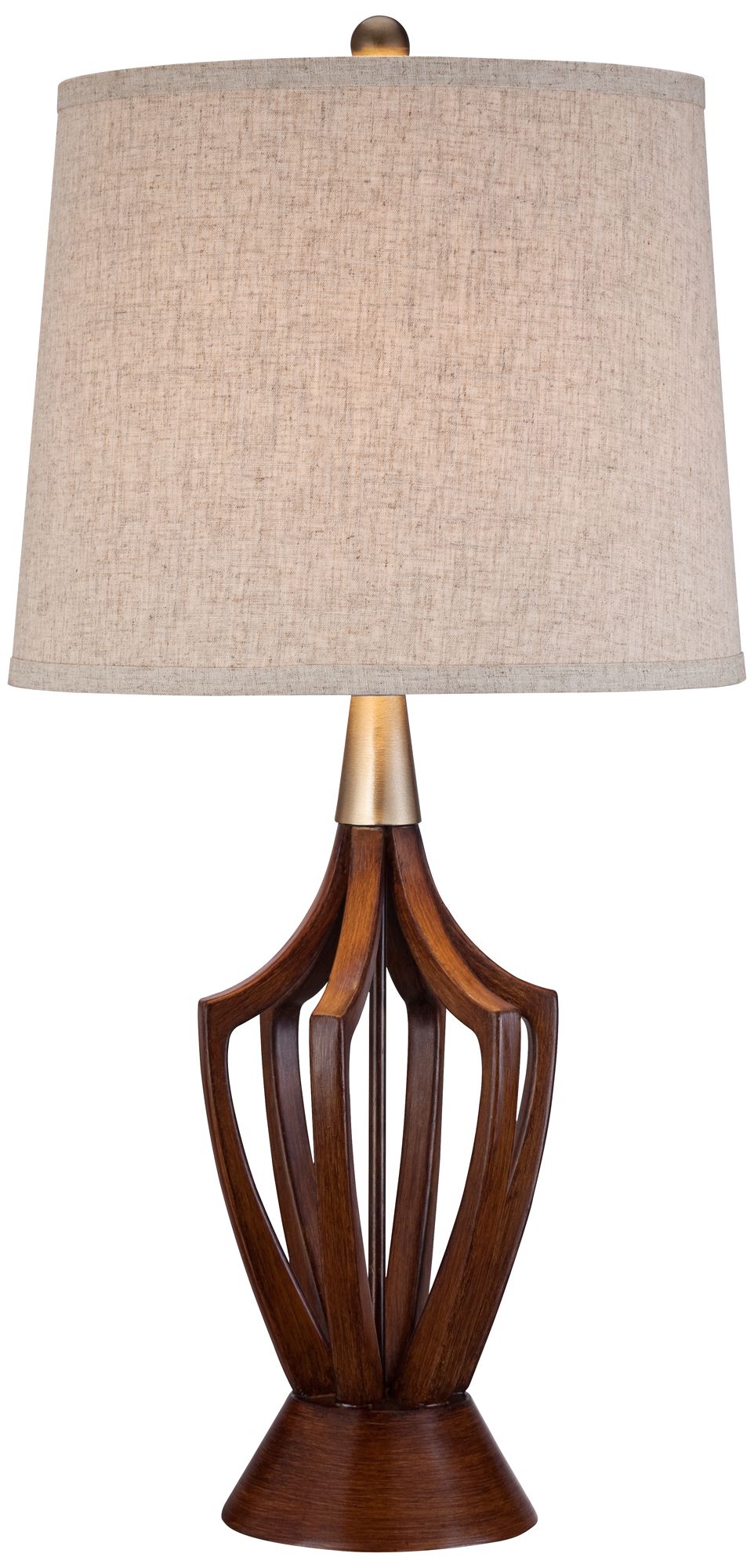 360 Lighting St. Claire 30 3/4" Faux Wood Mid-Century Table Lamp in scene