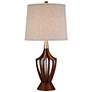 360 Lighting St. Claire 30 3/4" Faux Wood Mid-Century Table Lamp in scene