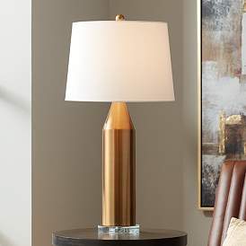 Image1 of 360 Lighting Starfire 30.5" High Modern Brass Finish Metal Table Lamp