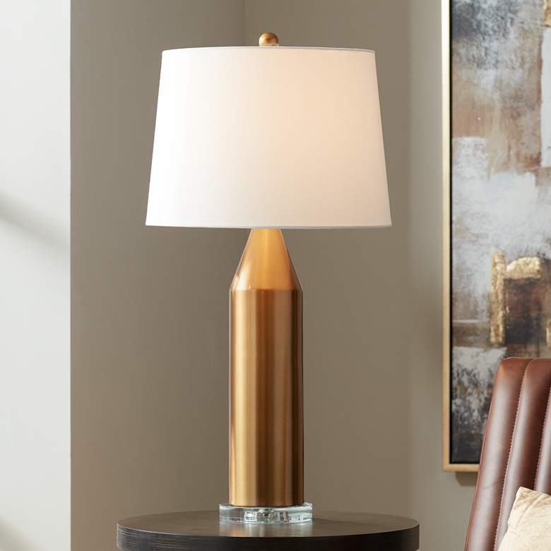 Image 1 360 Lighting Starfire 30.5" High Modern Brass Finish Metal Table Lamp