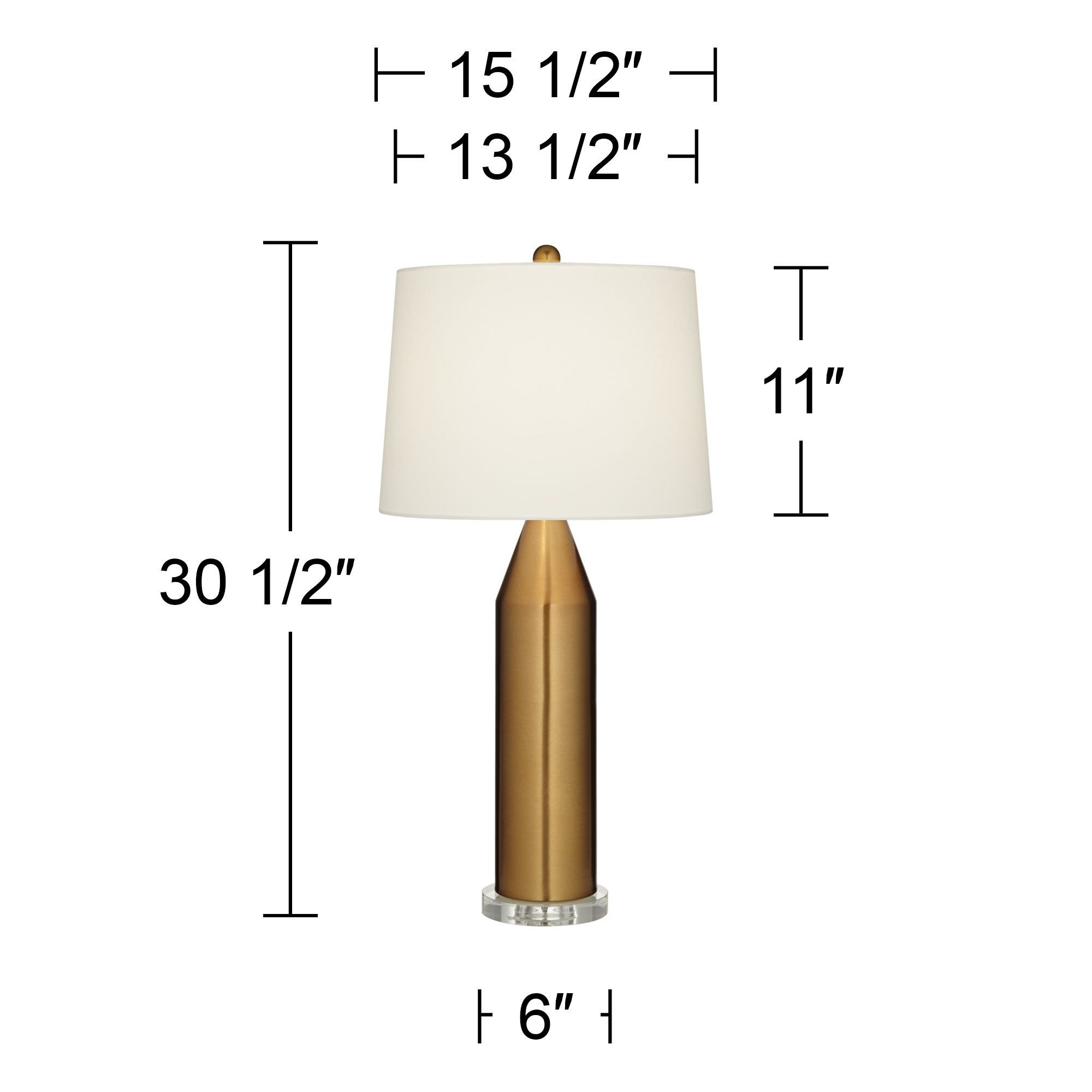 360 Lighting Starfire 30.5" High Modern Brass Finish Metal Table Lamp