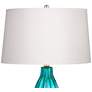 Thumbnail4 of 360 Lighting Stella 30" High Blue Fluted Glass Table Lamp more views