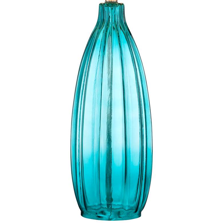 Image 5 360 Lighting Stella 30 inch High Blue Fluted Glass Table Lamp more views