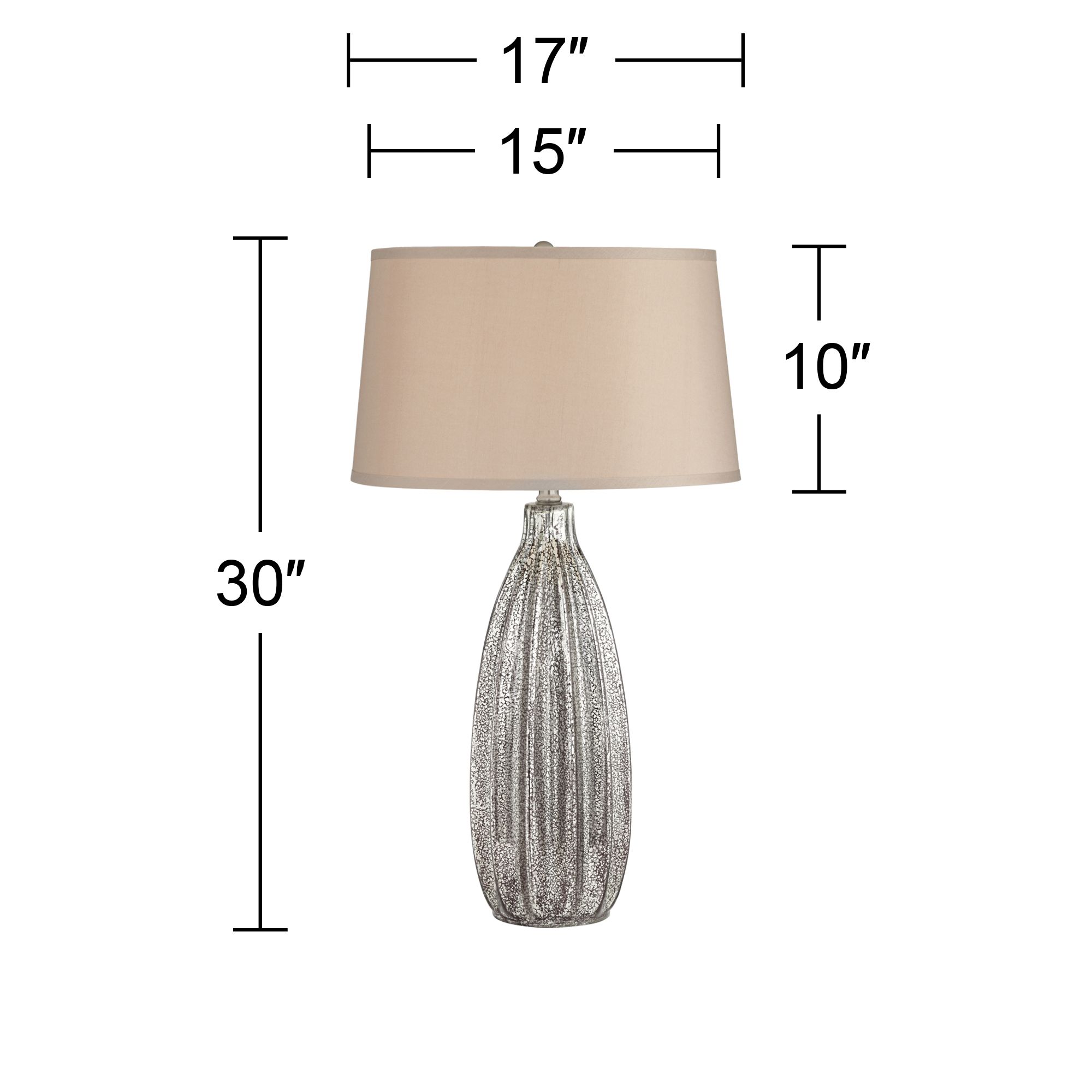 360 Lighting Stella 30" High Fluted Mercury Glass Table Lamp in scene