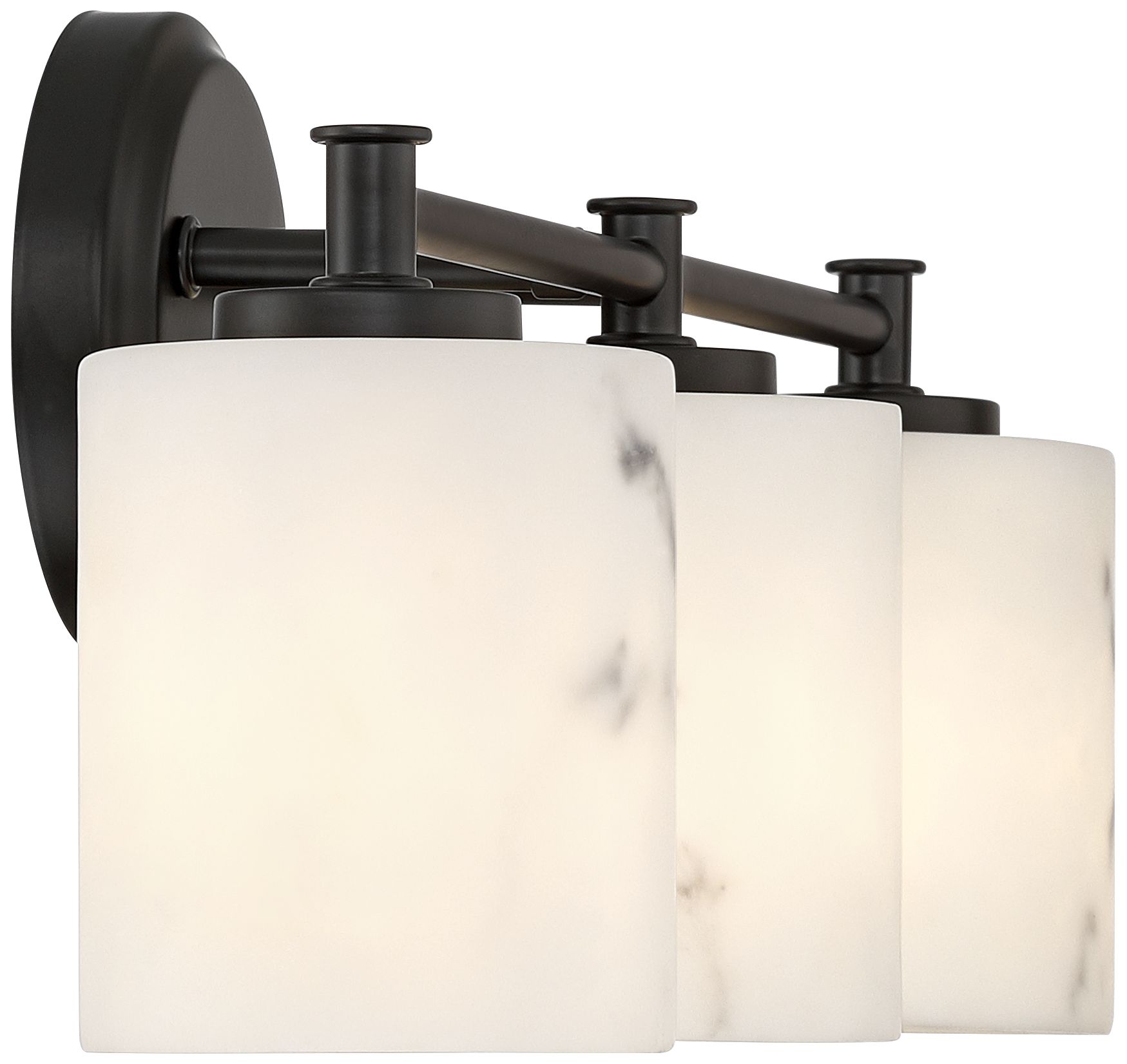 Image 7 360 Lighting Stoker 22" Wide Black and Faux Marble 3-Light Bath Light more views