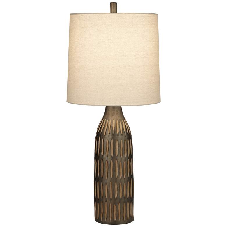 Image 2 360 Lighting Stonewall 33 inch Espresso Brown Finish Modern Table Lamp