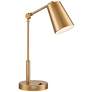360 Lighting Sully Warm Brass Desk Lamp with Double USB Ports