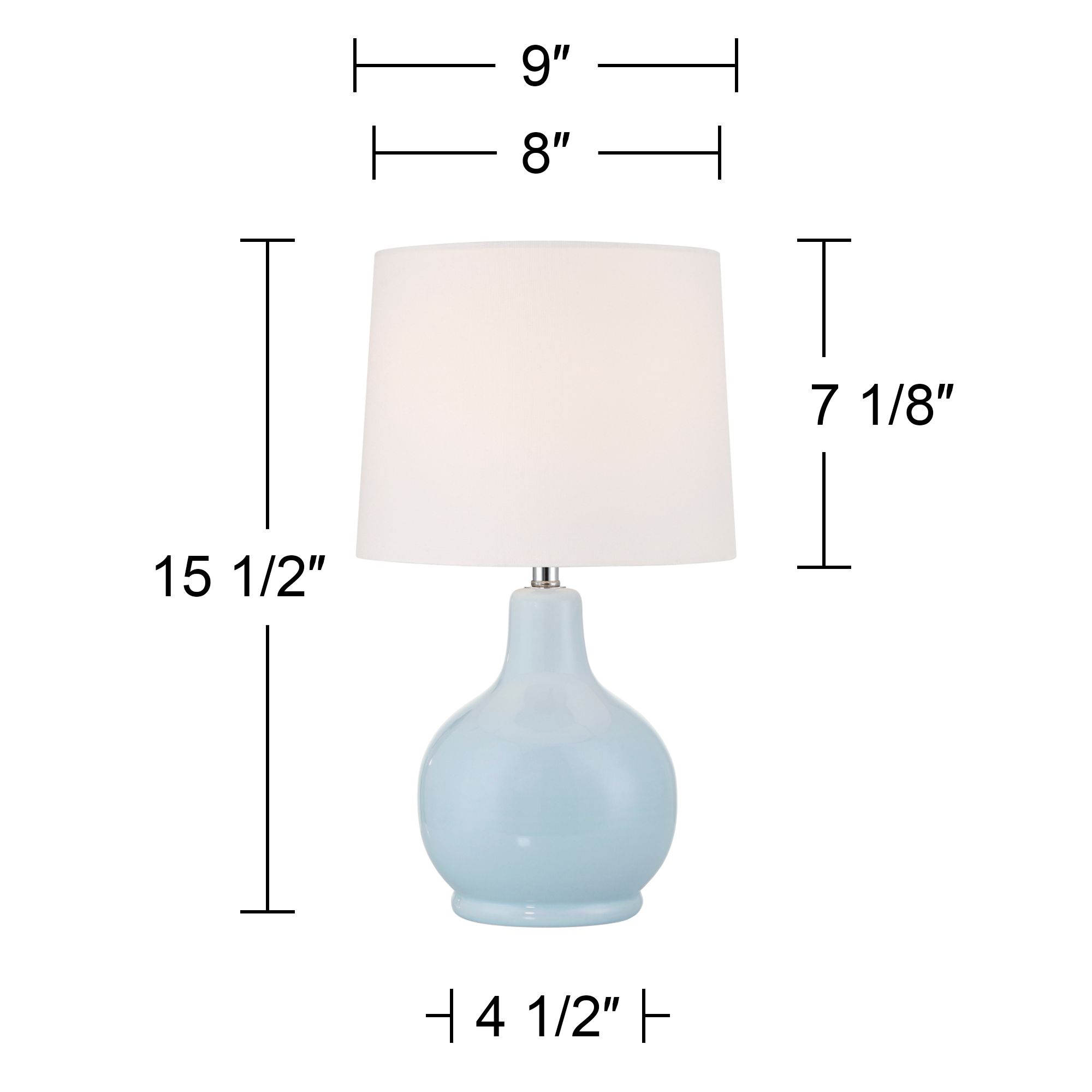360 Lighting Sweet Dream 15 1/2" High Powder Blue Ceramic Table Lamp