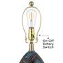 6_360 Lighting Swirl 22 1/2" High Blue Art Glass Table Lamp more views