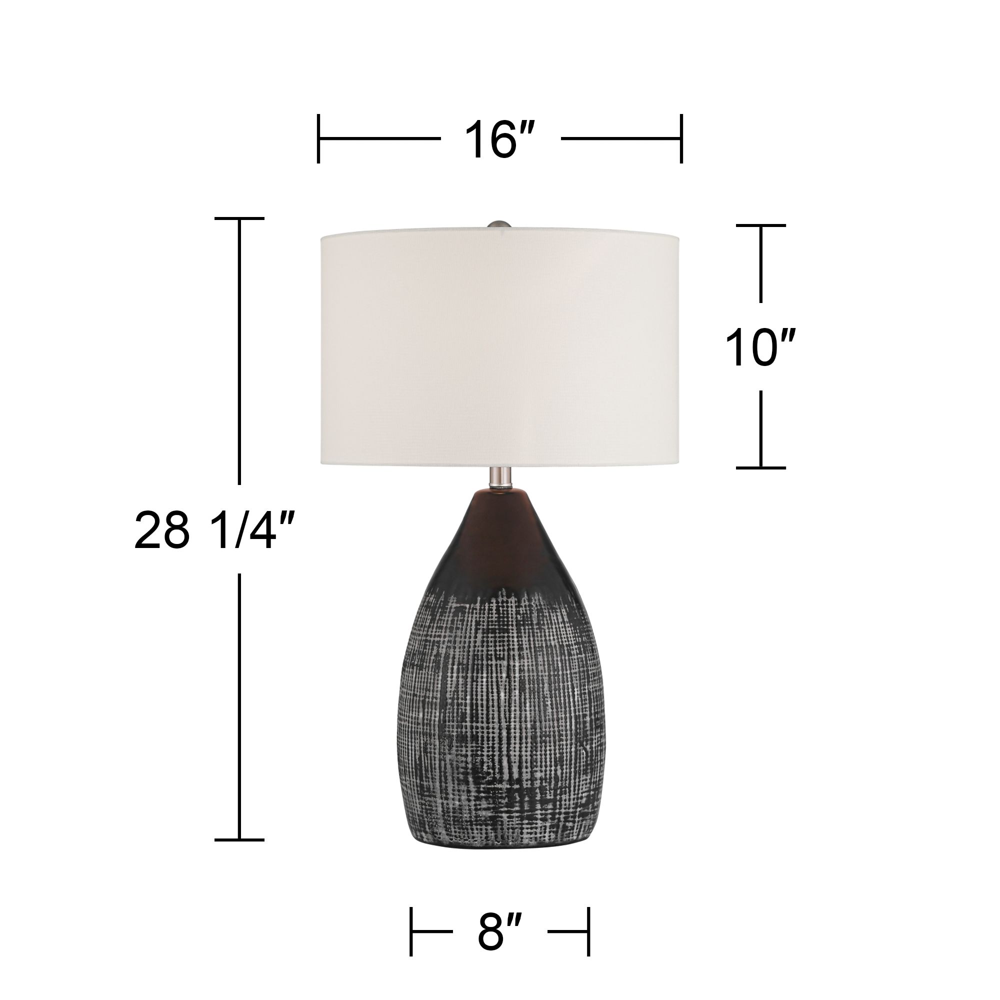 Watch A Video About the Tabira Modern Black Ceramic Table Lamp