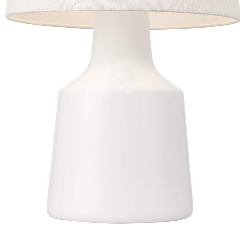Image 5 360 Lighting Tango 20 1/2 inch Modern White Ceramic Accent Lamps Set of 2 more views