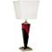 360 Lighting Tapered Wood 29" High Table Lamp with Charging Outlets