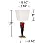 360 Lighting Tapered Wood 29" High Table Lamp with Charging Outlets