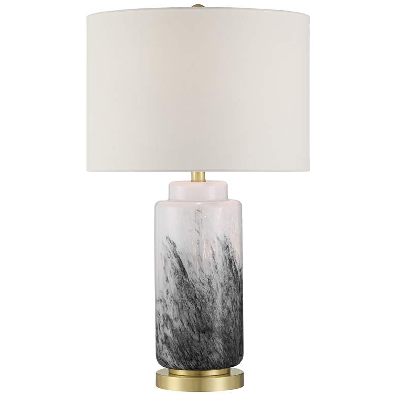 Image 2 360 Lighting Tatiana 27 3/4" Black and White Modern Glass Table Lamp