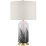 2_360 Lighting Tatiana 27 3/4" Black and White Modern Glass Table Lamp
