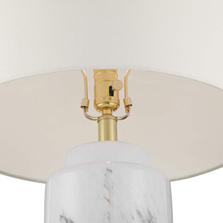 Image 5 360 Lighting Tatiana 27 3/4" Black and White Modern Glass Table Lamp more views