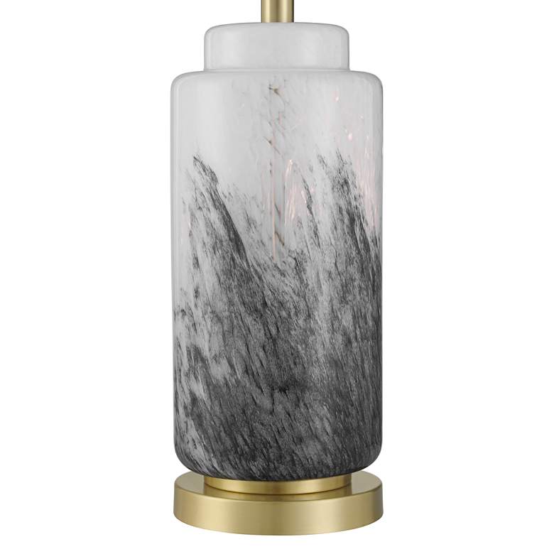 Image 6 360 Lighting Tatiana 27 3/4" Black and White Modern Glass Table Lamp more views