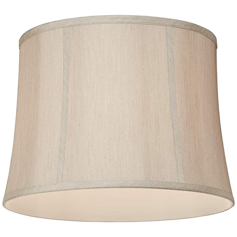 Image 3 360 Lighting Taupe Gray Shade Vintage Chic Antique White Floor Lamp more views